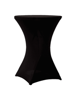 Cocktail tablecloth rental - Black