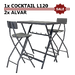 6. Set: Cocktail L120 ZOWN cocktail table + 2&times; Alvar ZOWN bar stools