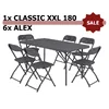 3. Set: Classic XXL180 ZOWN table + 6&times; Alex ZOWN chairs