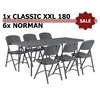 4. Set: Classic XXL180 ZOWN table + 6&times; Norman ZOWN chairs