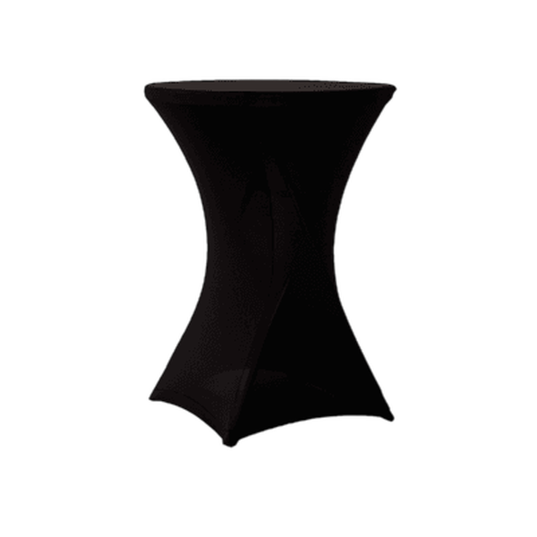 Cocktail tablecloth rental - Black