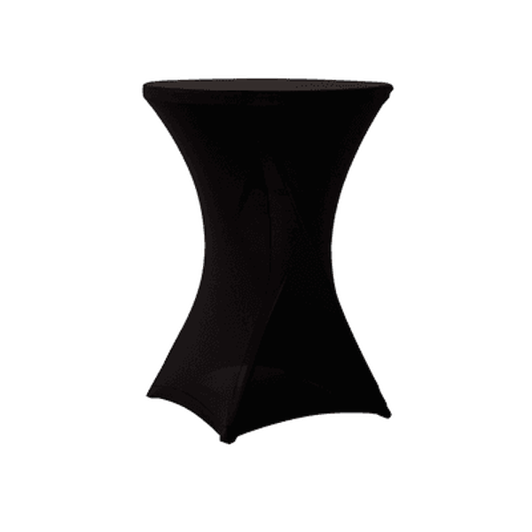 11. Cocktail tablecloth rental - Black