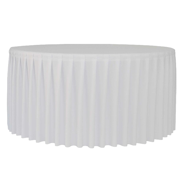 Pleated tablecloth for Planet table