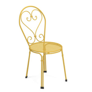 Yellow Paris chair without armrest